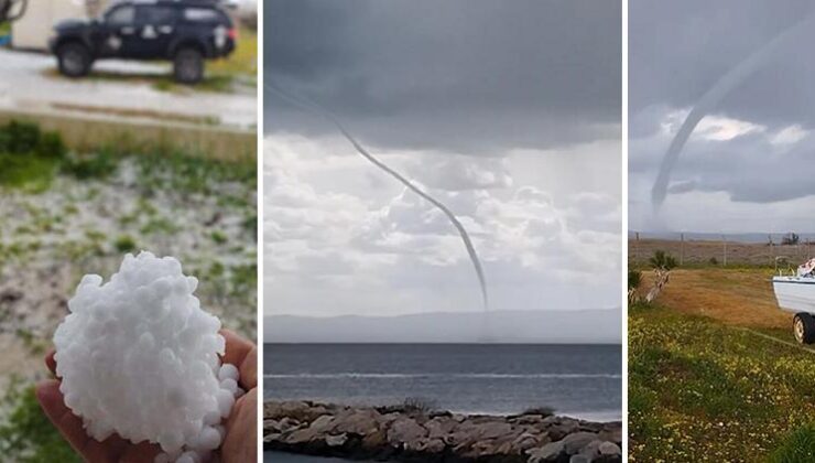 Çanakkale Biga’da hortum kamerada