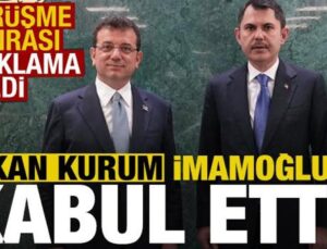 Bakan Kurum, İBB Başkanı Ekrem İmamoğlu’nu kabul etti!