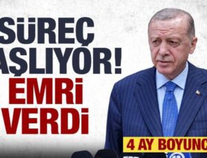 Cumhurbaşkanı Erdoğan emri verdi! Yeni süreç başlıyor