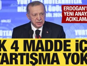 Cumhurbaşkanı Erdoğan’dan yeni anayasa açıklaması