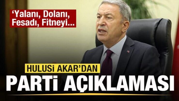 Hulusi Akar’dan  ‘Sucuk Partisi’ açıklaması: Yalanı, Dolanı, Fesadı, Fitneyi…